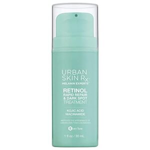 urban skin rx® retinol rapid repair and dark spot treatment | fast-absorbing, fragrance-free treatment targets hyperpigmentation, fine lines, and blemishes, formulated with niacinamide | 1.0 fl oz