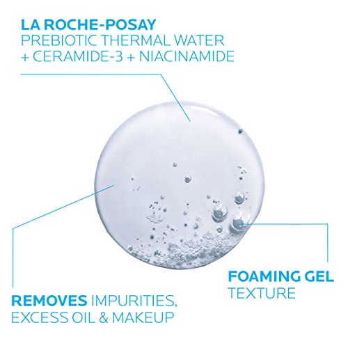 La Roche-Posay Toleriane Purifying Foaming Facial Cleanser, Oil Free Face Wash for Oily Skin and for Sensitive Skin with Niacinamide, Pore Cleanser Wonâ€™t Dry Out Skin, Unscented