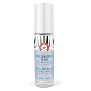 first aid beauty bounce boosting serum with collagen + peptides, helps smooth fine lines + wrinkles with plumping hydration, 1 oz