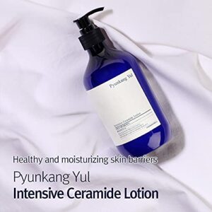 PYUNKANG YUL Intensive Ceramide Lotion - Fragrance Free Face and Body Moisturizing Lotion - Hyaluronic Acid Moisturizer for All skin - Natural Ingredients Olive Oil, Shea Butter - Vitamins - 16.9 Fl. Oz