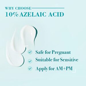 ZealSea Azelaic Acid 10% Facial Cream, for Redness Relief Face, Rosacea Acne Treatment, Pimple Pigmentation Blackhead, Balance Excess Sebum, Clarify Skin, Soothe Irritation,1 oz