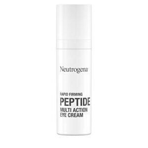 neutrogena rapid firming peptide multi action depuffing & brightening eye cream, hydrating & fragrance-free eye firming cream to visibly reduce fine lines & puffiness, 0.5 fl. oz