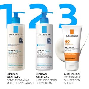 La Roche-Posay Anthelios Melt-In Milk Body & Face Sunscreen SPF 60, Oil Free Sunscreen for Sensitive Skin, Sport Sunscreen Lotion, Sun Protection and Sun Skin Care, Oxybenzone Free