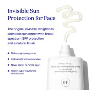 Supergoop! Unseen Sunscreen - SPF 40-1.7 fl oz - Invisible, Broad Spectrum Face Sunscreen - Weightless, Scentless, and Oil Free - For All Skin Types and Skin Tones