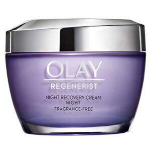 olay regenerist night recovery cream face moisturizer, fragrance free, 1.7 oz