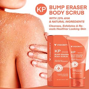 KP Bump Eraser Body Scrub, Body Exfoliating Scrub, Keratosis Pilaris Treatment, Strawberry Legs Treatment, Exfoliating Body Wash, Strawberry Skin Treatment, Scrubs for Women & Men Exfoliation - 8.45OZ