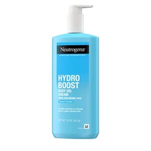 Neutrogena Hydro Boost Body Moisturizing Gel Cream with Hyaluronic Acid, Non-Greasy & Fast Absorbing, Lightweight Hydrating Body Lotion for Normal to Dry Skin, Paraben- & Dye-Free, 16 oz