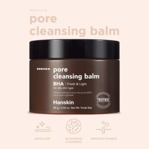 Hanskin BHA Pore Cleansing Balm, Gentle Blackhead Cleanser and Makeup Remover for Combination and Oily Skin [BHA/2.82 oz]