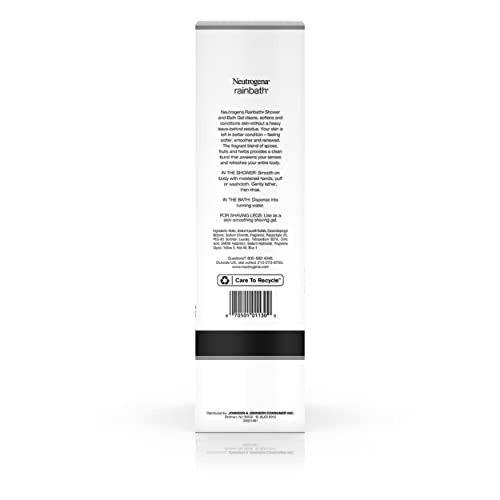 Neutrogena Rainbath Refreshing and Cleansing Shower and Bath Gel, Moisturizing Daily Body Wash Cleanser and Shaving Gel with Clean Rinsing Lather, Original Scent, 32 fl. Oz