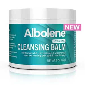 albolene cleansing balm, hydrating makeup remover and face wash with shea butter and jojoba oil, 6 fl oz