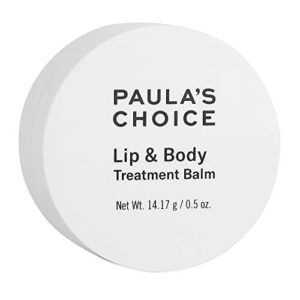 paula’s choice lip & body emollient treatment balm, beeswax & shea butter, moisture for eczema-prone & dry skin, 0.5 ounce