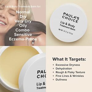 Paula's Choice LIP & BODY Emollient Treatment Balm, Beeswax & Shea Butter, Moisture for Eczema-Prone & Dry Skin, 0.5 Ounce