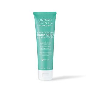 urban skin rx brighterdays dark spot 8% aha polish | facial scrub + treatment mask exfoliates, smoothes and brightens the look of uneven skin tone. formulated with glycolic and lactic acid | 2.5 oz