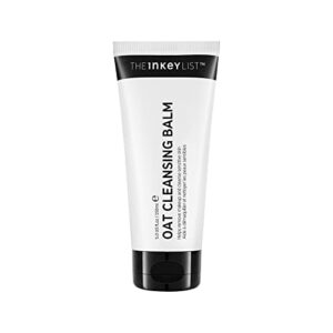 the inkey list oat cleansing balm, rich balm removes makeup and impurities, reduces redness, 5.0 fl oz