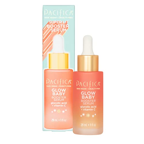 Pacifica Beauty, Glow Baby Booster Serum For Face, Vitamin C and Glycolic acid, Brightens and Supports, For All Skin Types, Fragrance Free, Clean Skin Care, Vegan and Cruelty Free