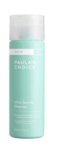 paula’s choice calm ultra-gentle cleanser for sensitive skin, calms + soothes redness, daily face wash for rosacea-prone & eczema-prone skin, fragrance-free & paraben-free, 6.7 fl oz.