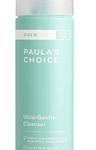 Paula's Choice CALM Ultra-Gentle Cleanser for Sensitive Skin, Calms + Soothes Redness, Daily Face Wash for Rosacea-Prone & Eczema-Prone Skin, Fragrance-Free & Paraben-Free, 6.7 Fl Oz.