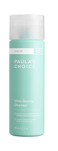 Paula's Choice CALM Ultra-Gentle Cleanser for Sensitive Skin, Calms + Soothes Redness, Daily Face Wash for Rosacea-Prone & Eczema-Prone Skin, Fragrance-Free & Paraben-Free, 6.7 Fl Oz.