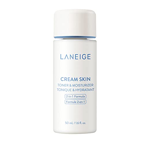 LANEIGE Mini Cream Skin Toner & Moisturizer: 2-in-1 Amino Acid Rich Liquid, Soothe, Hydrate, and Strengthen Skin's Moisture Barrier, 1.6 fl. oz.