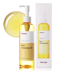 ma:nyo pure cleansing oil korean facial cleanser, blackhead melting, daily makeup removal with argan oil, for women korean skin care 6.7 fl oz