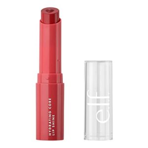 e.l.f. hydrating core lip shine, conditioning & nourishing lip balm, sheer color tinted chapstick, joyful, 0.09 oz