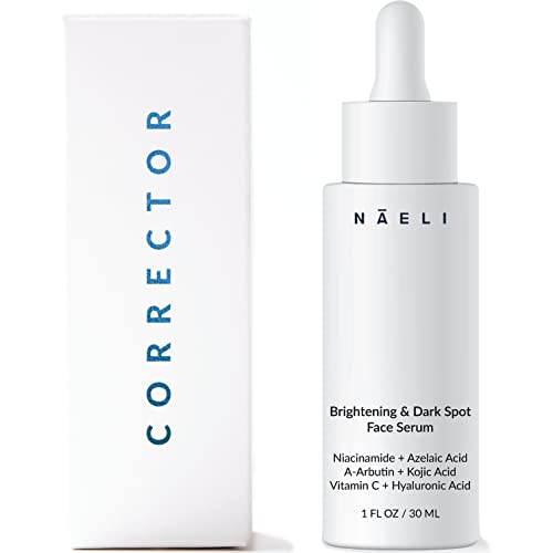 Niacinamide & Azelaic Acid Face Serum 12% - Natural Dark Spot Corrector & Hyperpigmentation Treatment, Brightening Serum, Manages Cystic Acne & Rosacea with Kojic Acid & A-Arbutin, 1 oz