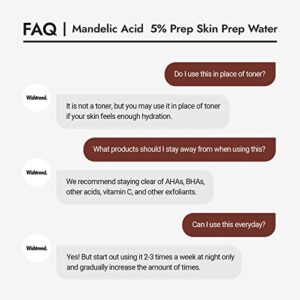 [BY WISHTREND] Mandelic acid 5% Skin prep water, Gentle skin exfoliator for face, Aha Bha toner, Essence, Ideal for sensitive skin | Helping clogged pores and pigmentation (4.1 Fl Oz (Pack of 1))