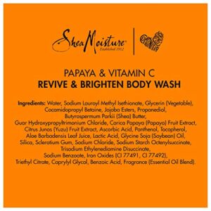 SheaMoisture Body Wash For Dull, Uneven Skin Papaya and Vitamin C Paraben Free Body Wash 13 Oz