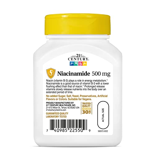 21st Century Niacinamide 500 mg Prolonged Release Tablets, 110-Count