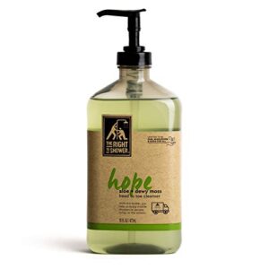 the right to shower sulfate free body wash, hope, aloe vera + dewy moss, 16 fl oz