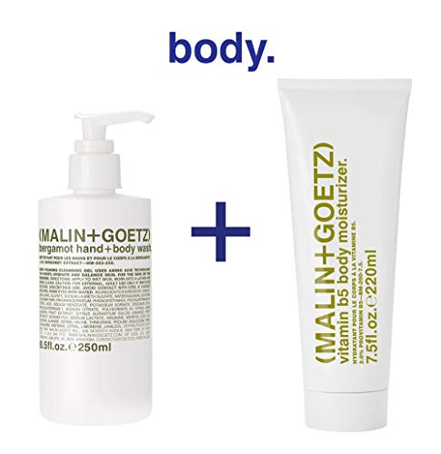 Malin + Goetz Essential Bergamot Hand + Body Wash—purifying, hydrating hand + body wash for men + women. for all skin types, even sensitive. No stripping or irritation. Cruelty-free + vegan 8.5 Fl oz