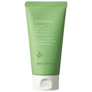 innisfree green tea hydrating cleansing foam creamy face cleanser