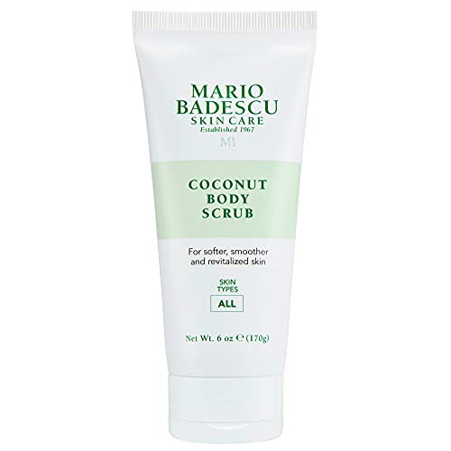 Mario Badescu Coconut Body Scrub for All Skin Types | Body Scrub that Softens and Smoothes |Formulated with Niacinamide & Salicylic Acid| 6 OZ