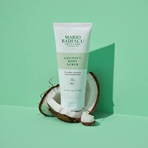 Mario Badescu Coconut Body Scrub for All Skin Types | Body Scrub that Softens and Smoothes |Formulated with Niacinamide & Salicylic Acid| 6 OZ