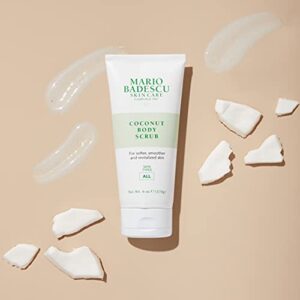 Mario Badescu Coconut Body Scrub for All Skin Types | Body Scrub that Softens and Smoothes |Formulated with Niacinamide & Salicylic Acid| 6 OZ