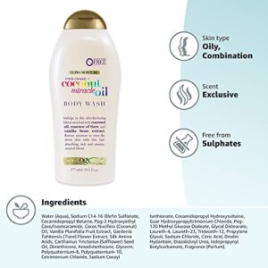 OGX Extra Creamy + Coconut Miracle Oil Ultra Moisture Body Wash, 19.5 Fl Oz