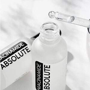 Niacinamide Absolute - 12% Niacinamide 1% Zinc PCA & Hyaluronic Acid 1oz, Vitamin B3 serum to Minimize Pores, Balance Oil Production, Wrinkles, Fine Lines, Facial Serum