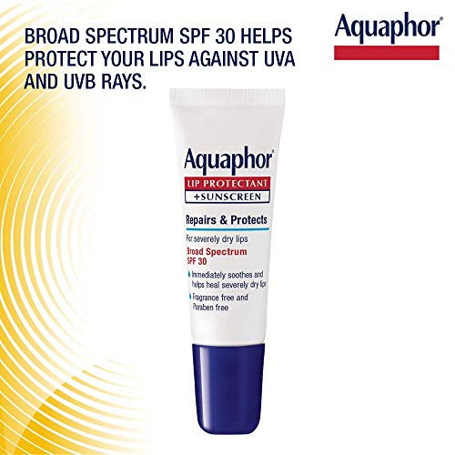 Aquaphor Lip Repair Lip Balm with Sunscreen, Lip Protectant, Lip Balm SPF 30, 0.35 Oz Tube