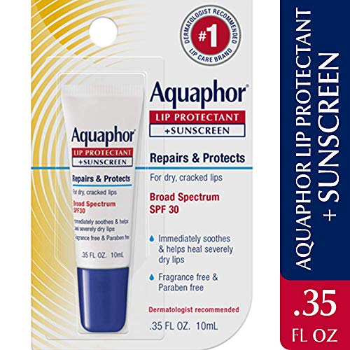 Aquaphor Lip Repair Lip Balm with Sunscreen, Lip Protectant, Lip Balm SPF 30, 0.35 Oz Tube