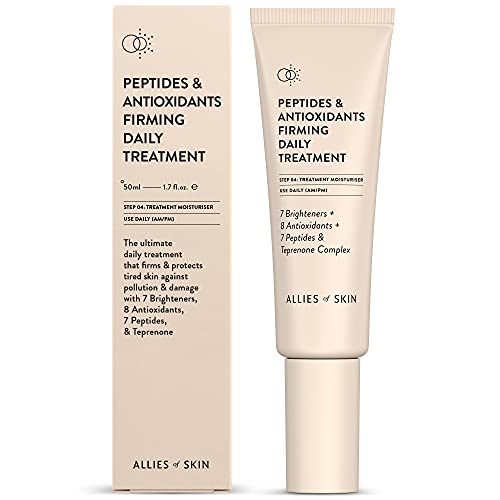 Allies of Skin Peptides & Antioxidants Firming Daily Treatment. Moisturizer Face Cream. Hyaluronic Acid, Vitamin C, Niacinamide, Ceramides. Protects & Repairs 1.7 oz / 50 ml