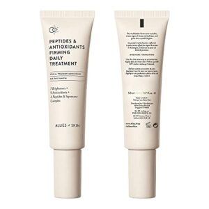 Allies of Skin Peptides & Antioxidants Firming Daily Treatment. Moisturizer Face Cream. Hyaluronic Acid, Vitamin C, Niacinamide, Ceramides. Protects & Repairs 1.7 oz / 50 ml