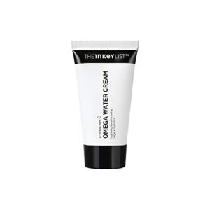 the inkey list omega water cream moisturizer, lightweight oil-free face moisturizer for dry skin, control oil levels and even skin tone, 1.69 fl oz