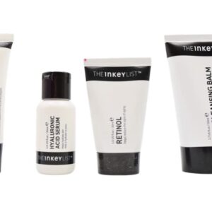 The INKEY List Winter Skin 101:: Oat Cleansing Balm, Hyaluronic Acid Serum, Caffeine Eye Cream, Retinol Serum