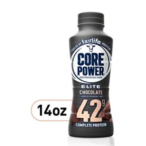 Fairlife Core Power Elite 42g High Protein Milk Shakes, Ready to Drink for Workout Recovery, Chocolate, 14 Fl Oz (Pack of 12)