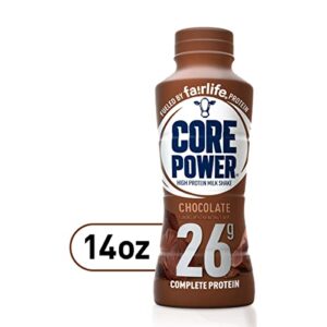 Fairlife Core Power 26g Protein Milk Shakes, Ready To Drink for Workout Recovery, Chocolate, 14 Fl Oz (Pack of 12)