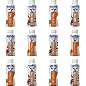 fairlife nutrition plan chocolate and caramel shake variety pack 30g protein low sugar combo supplement meal replacement ready to drink 11.4 oz bulk variety pack (12-count)