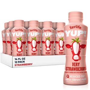 fairlife yup! low fat, ultra-filtered milk, very strawberry flavor, all natural flavors (packaging may vary), 14 fl oz (pac-k of 12)