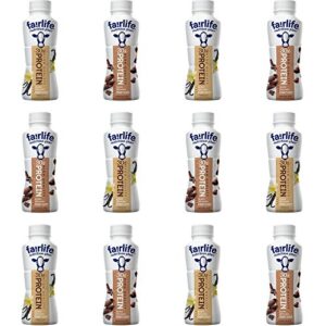 fairlife nutrition plan high protein 30g low sugar chocolate and vanilla shake supplement meal replacement ready to drink 11.4 oz bulk variety pack (12-count)