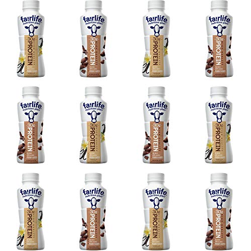 Fairlife Nutrition Plan High Protein 30g Low Sugar Chocolate And Vanilla Shake Supplement Meal Replacement Ready To Drink 11.4 Oz Bulk Variety Pack (12-Count)