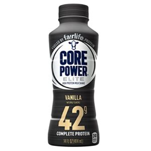 Core Power Elite High Protein Shake (42g), 3 Flavor Variety, Ready To Drink for Workout Recovery, 14 Fl Oz Bottles (Pack of 12)